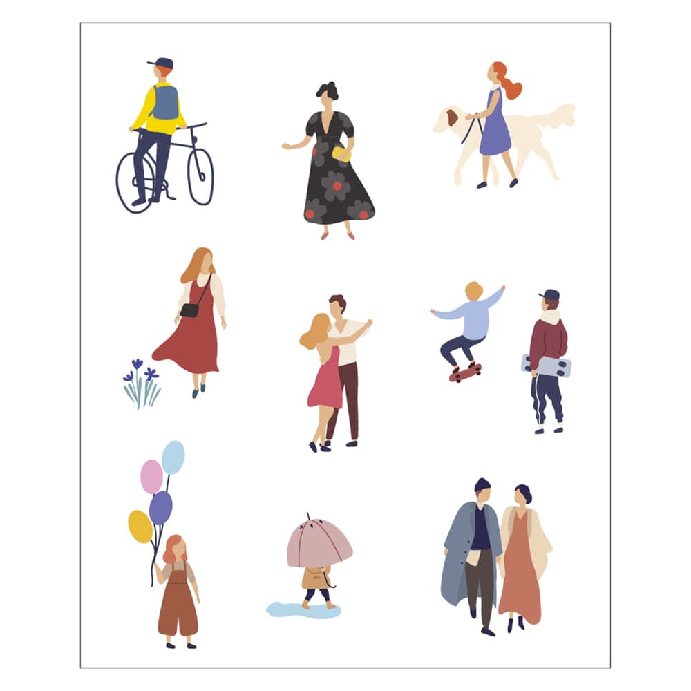MARKS Log Diary Transfer Sticker S People