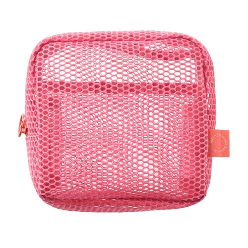 MARKS mesh Square Pouch Flamingo Pink