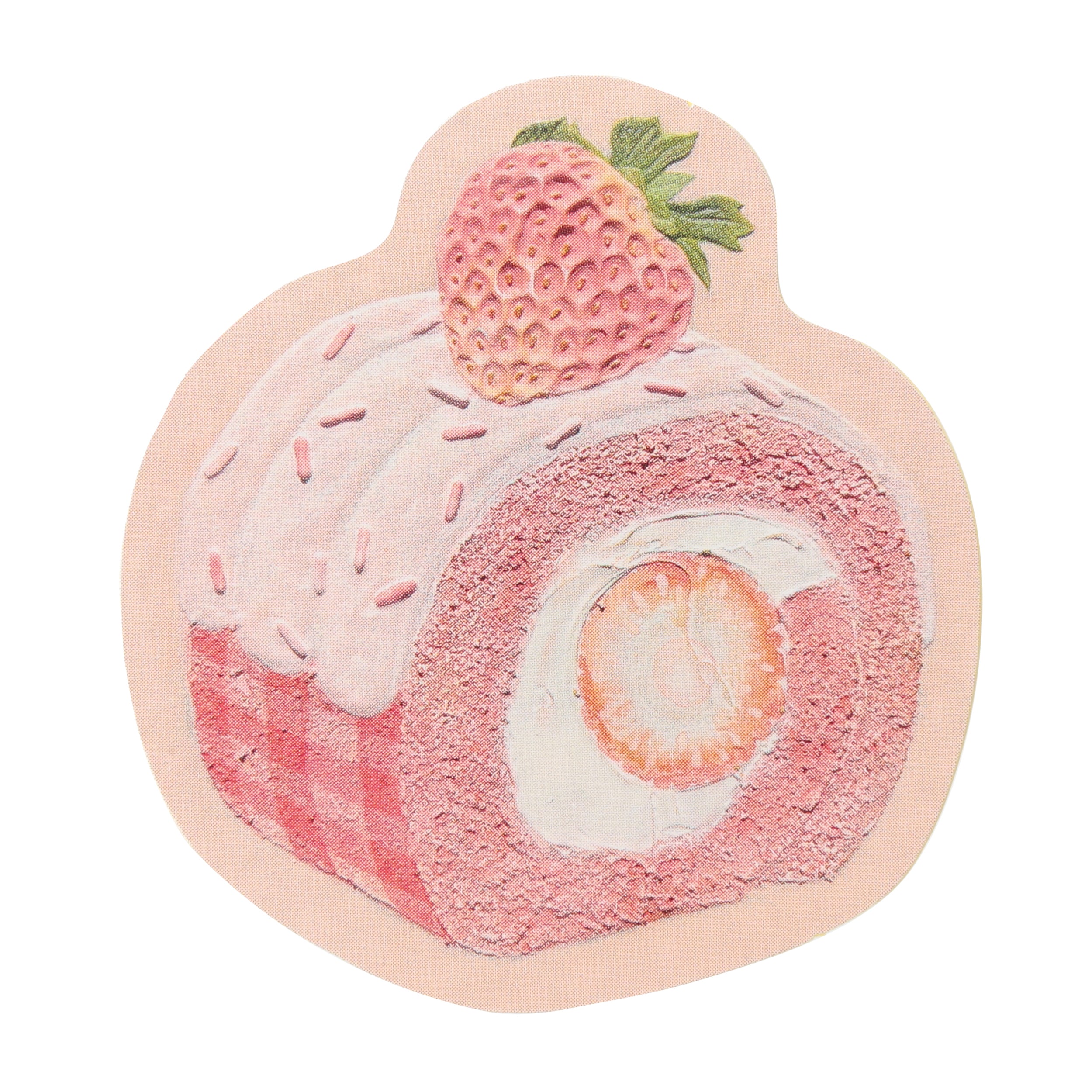 MARKS x Natsumi Takahashi PVC Sticker Pink Strawberry Roll Cake