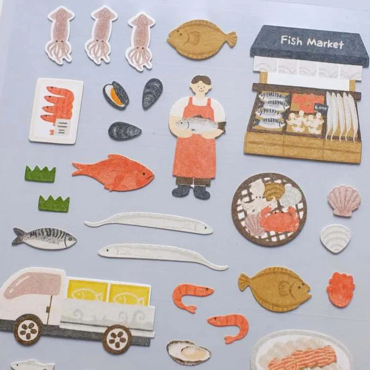 SUATELIER Sticker Fish Market