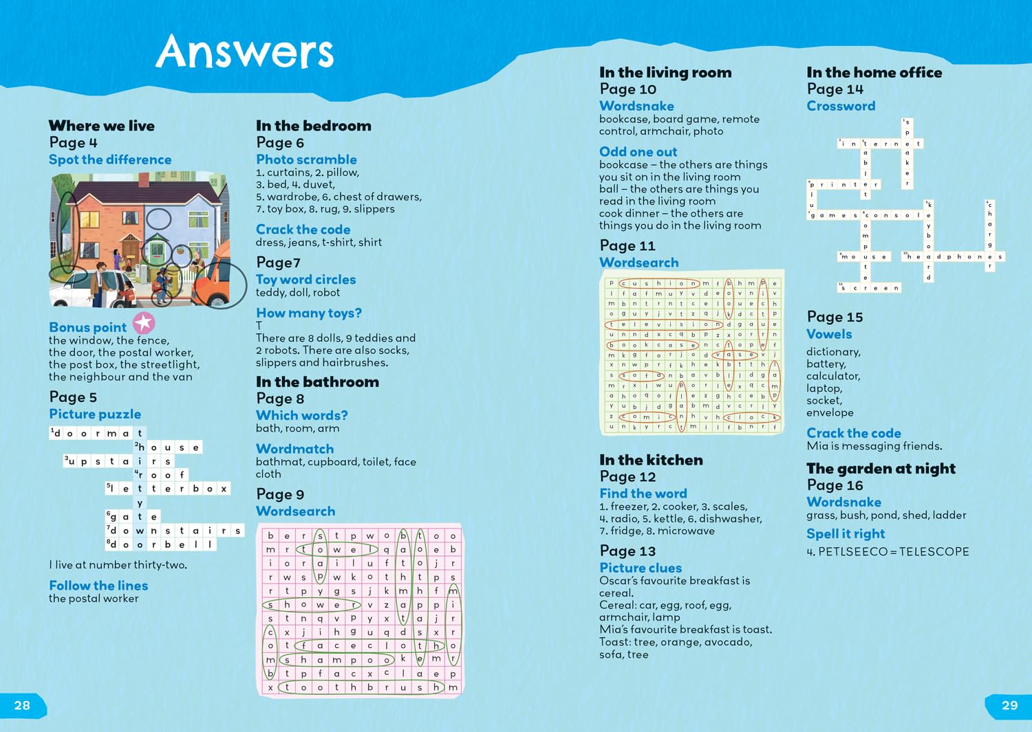 COLLINS 1000 English Words Activity Book 2: Our Home