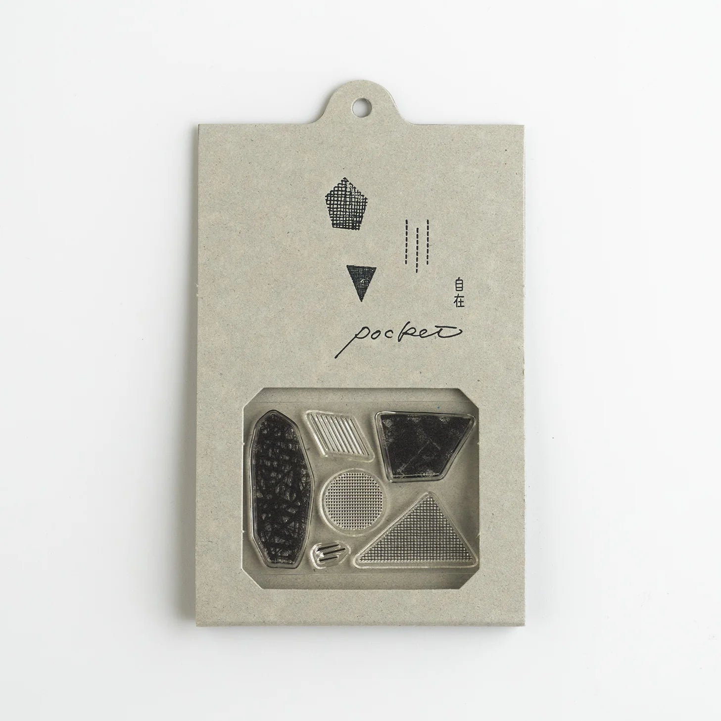 MIZUSHIMA Jizai Clear Stamp Pocket Texture 02