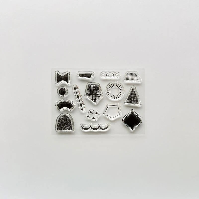 MIZUSHIMA Jizai Clear Stamp Pocket Shapes 02