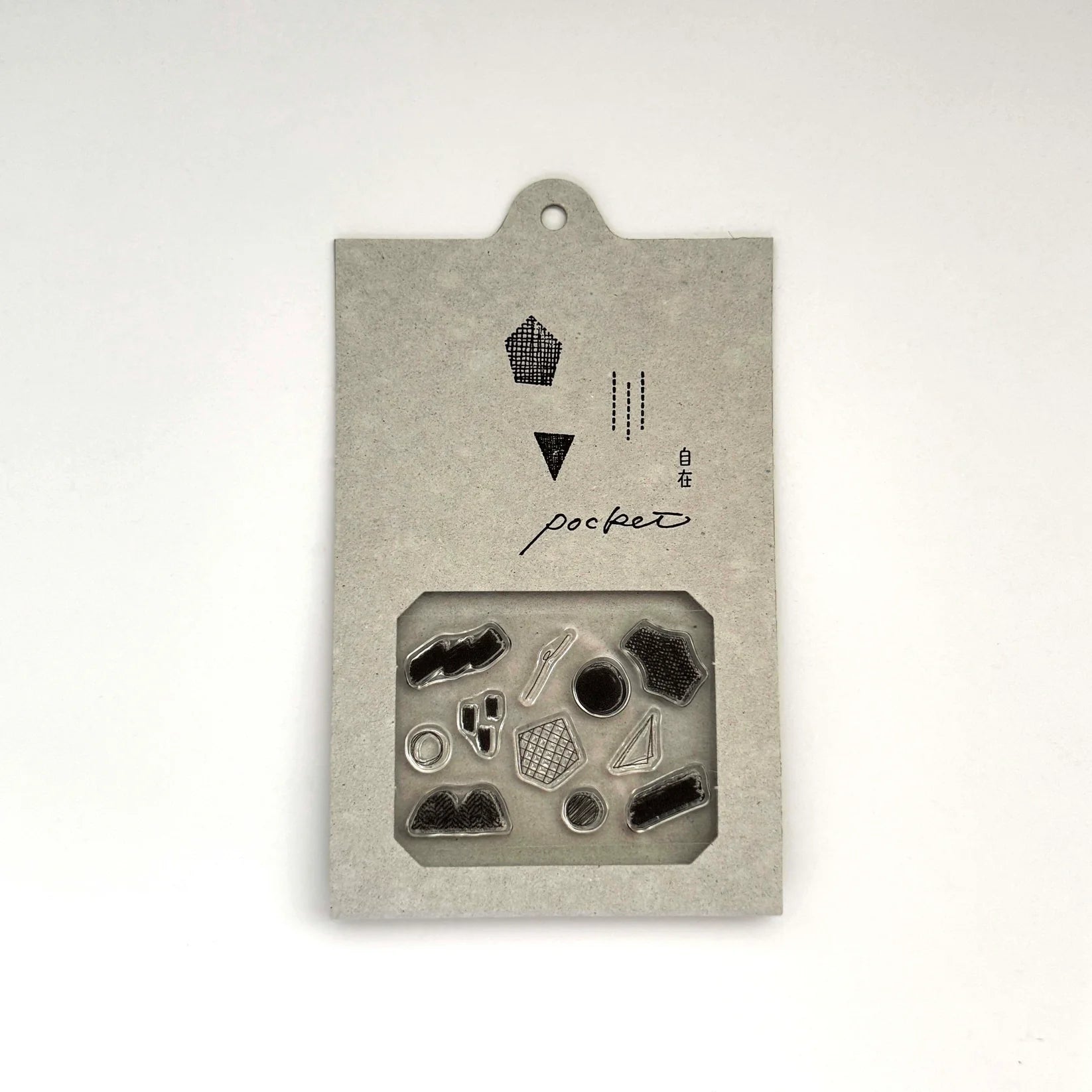 MIZUSHIMA Jizai Clear Stamp Pocket Shapes 03