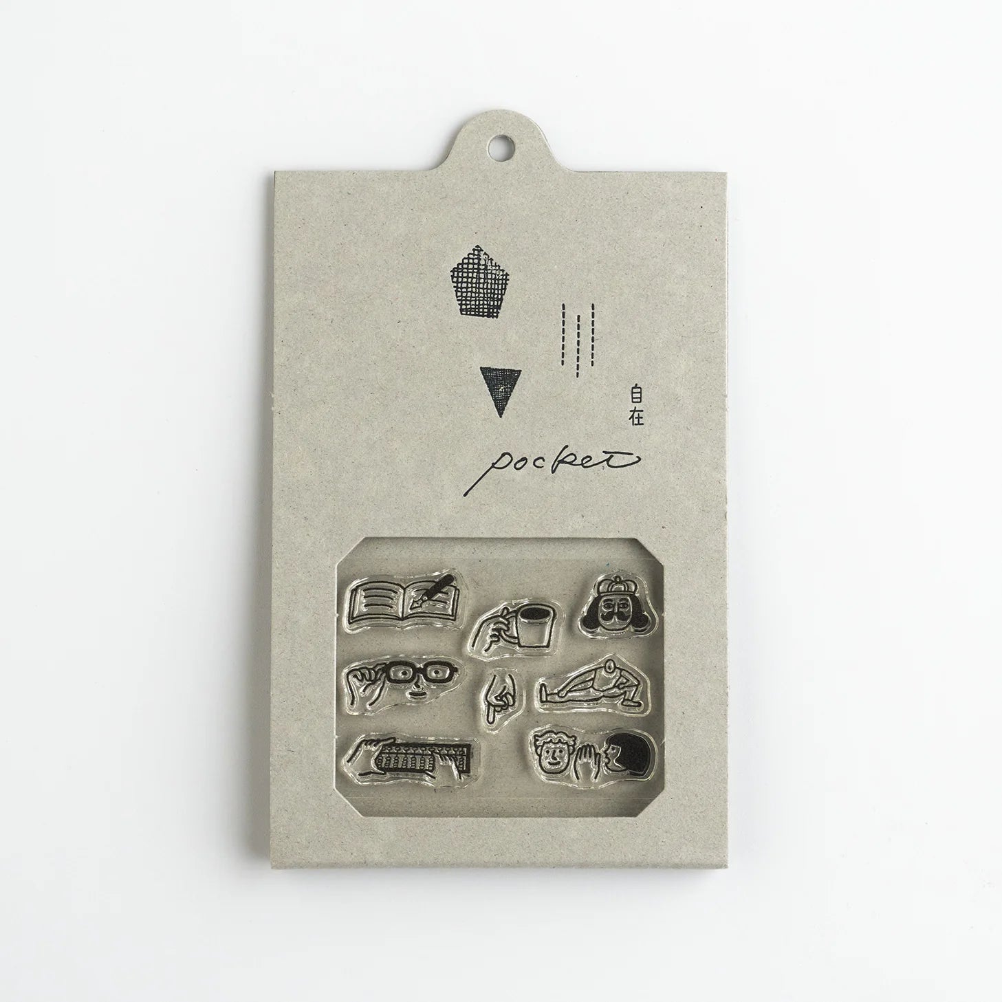 MIZUSHIMA Jizai Clear Stamp Pocket Oshigoto