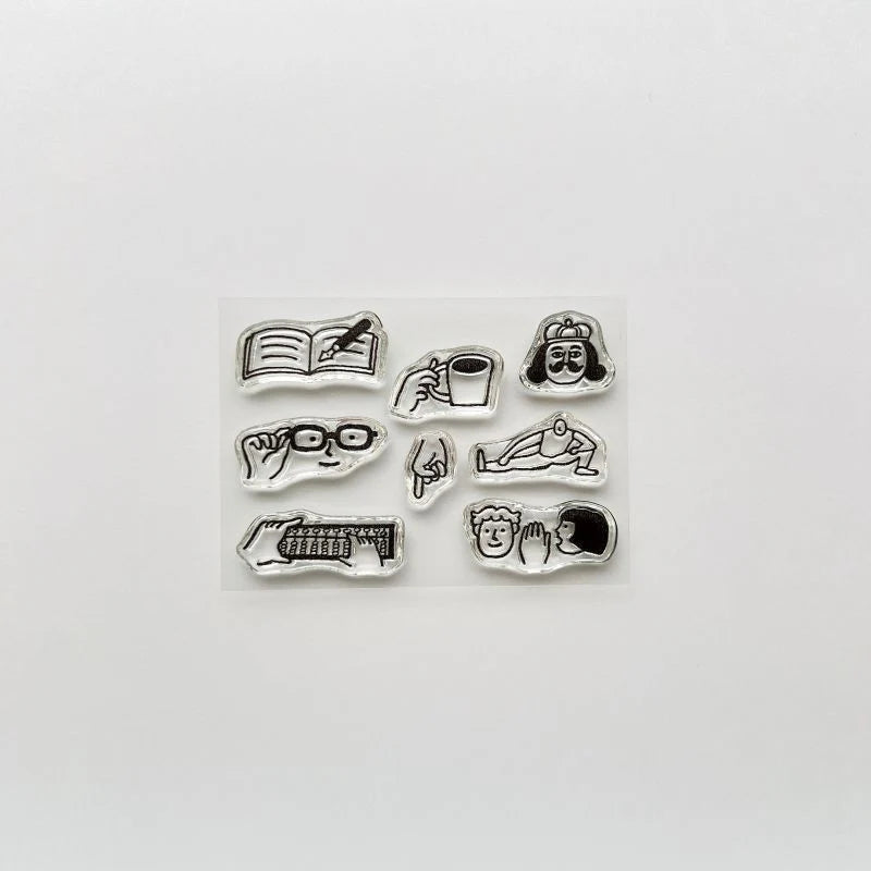 MIZUSHIMA Jizai Clear Stamp Pocket Oshigoto