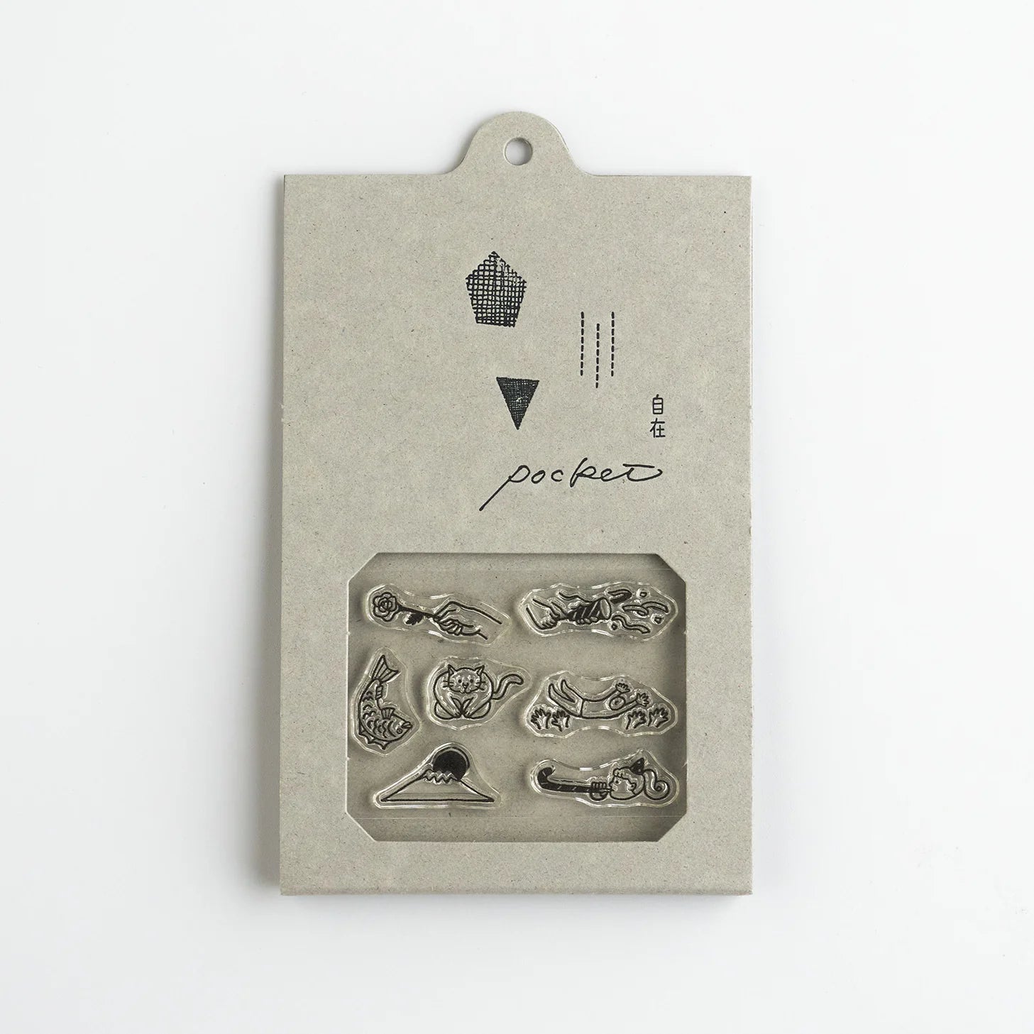 MIZUSHIMA Jizai Clear Stamp Pocket Oiwai