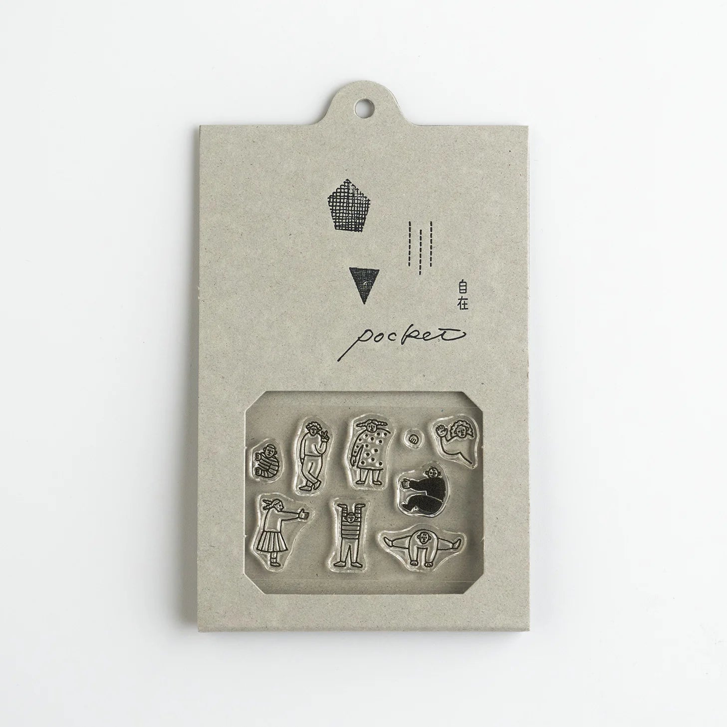 MIZUSHIMA Jizai Clear Stamp Pocket Nan-nidemo Mazari-tai 01