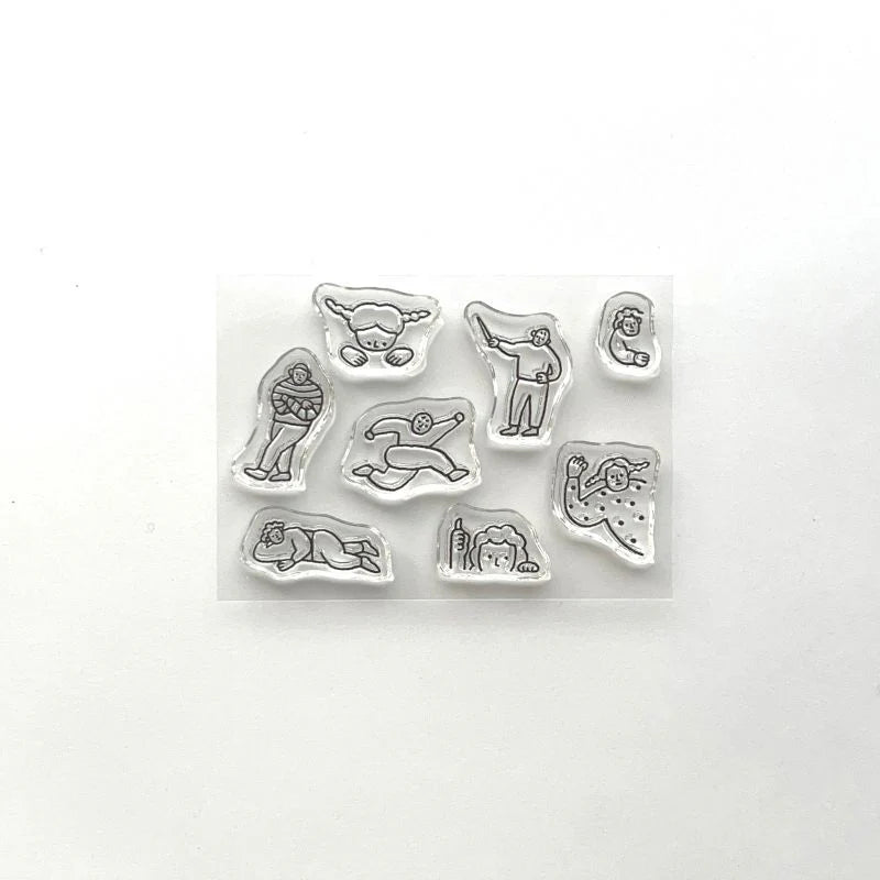 MIZUSHIMA Jizai Clear Stamp Log Techo Mori-age Tai 01