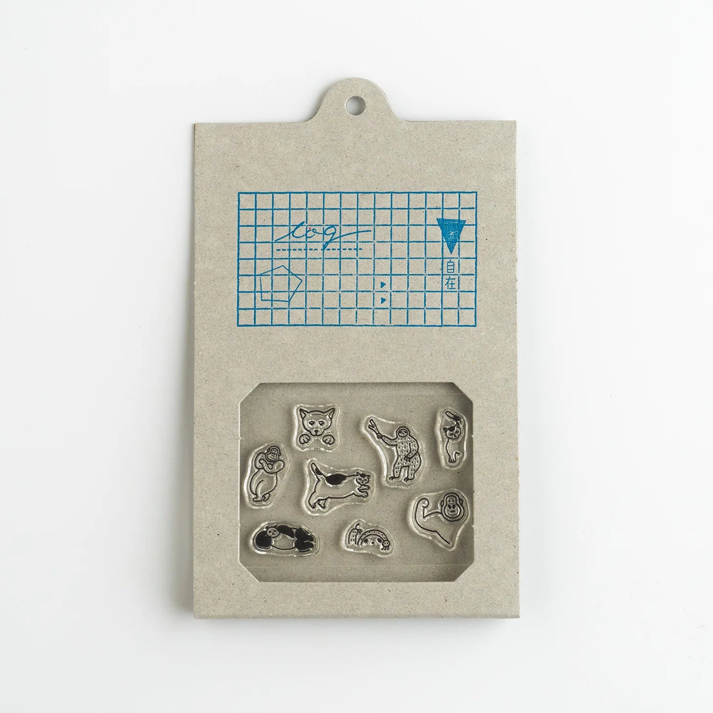 MIZUSHIMA Jizai Clear Stamp Log Techo Mori-age Tai 02