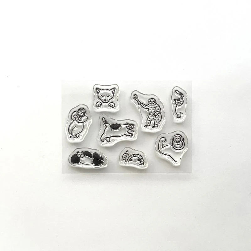 MIZUSHIMA Jizai Clear Stamp Log Techo Mori-age Tai 02
