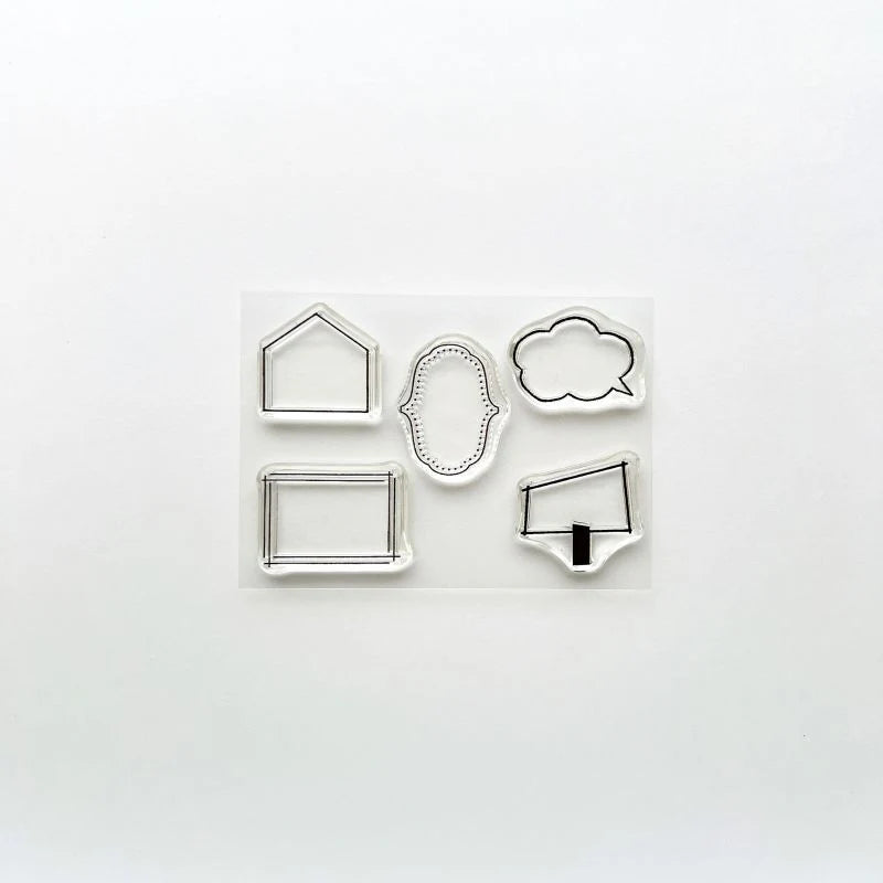MIZUSHIMA Jizai Clear Stamp Log Frame 01