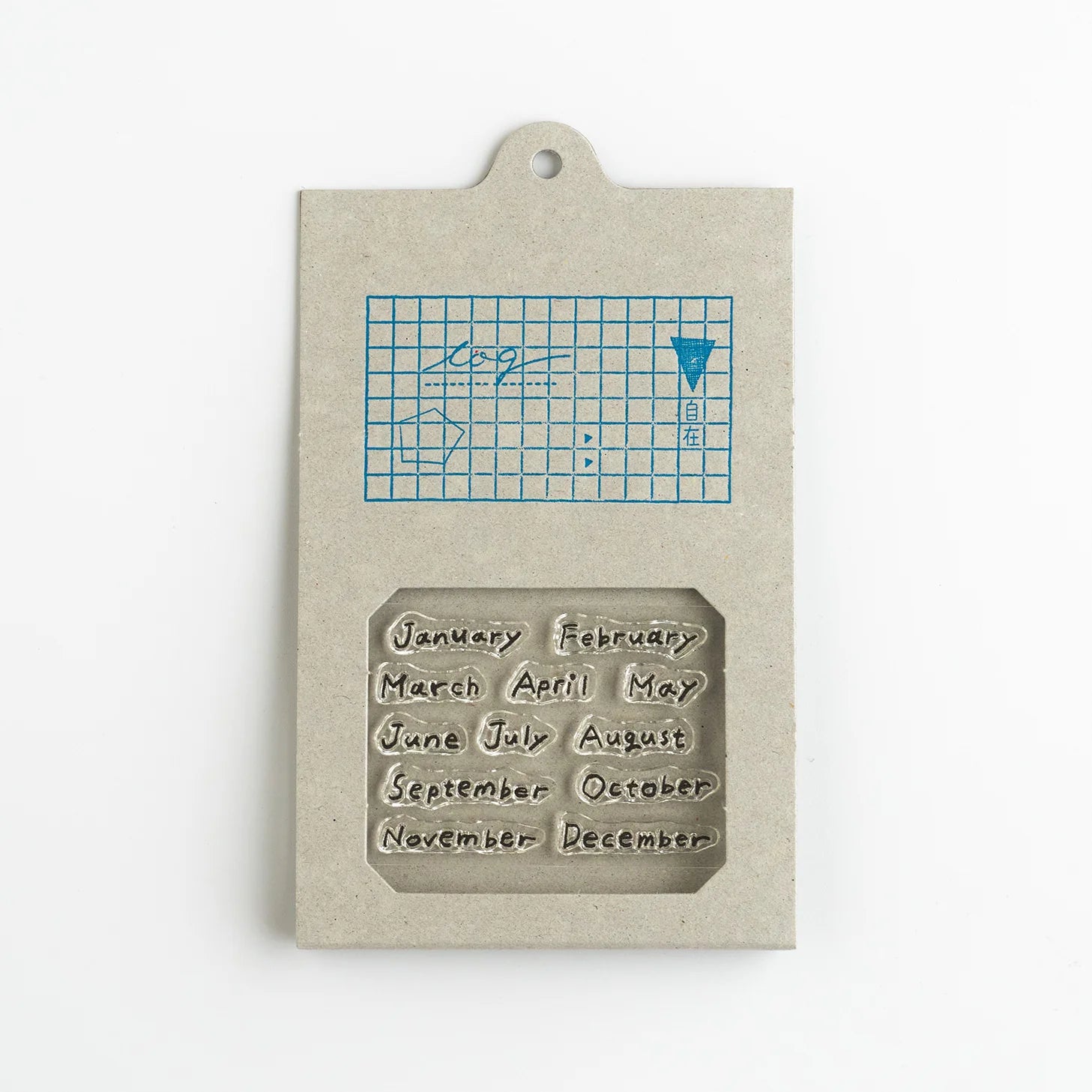 MIZUSHIMA Jizai Clear Stamp Log Date / Month 01