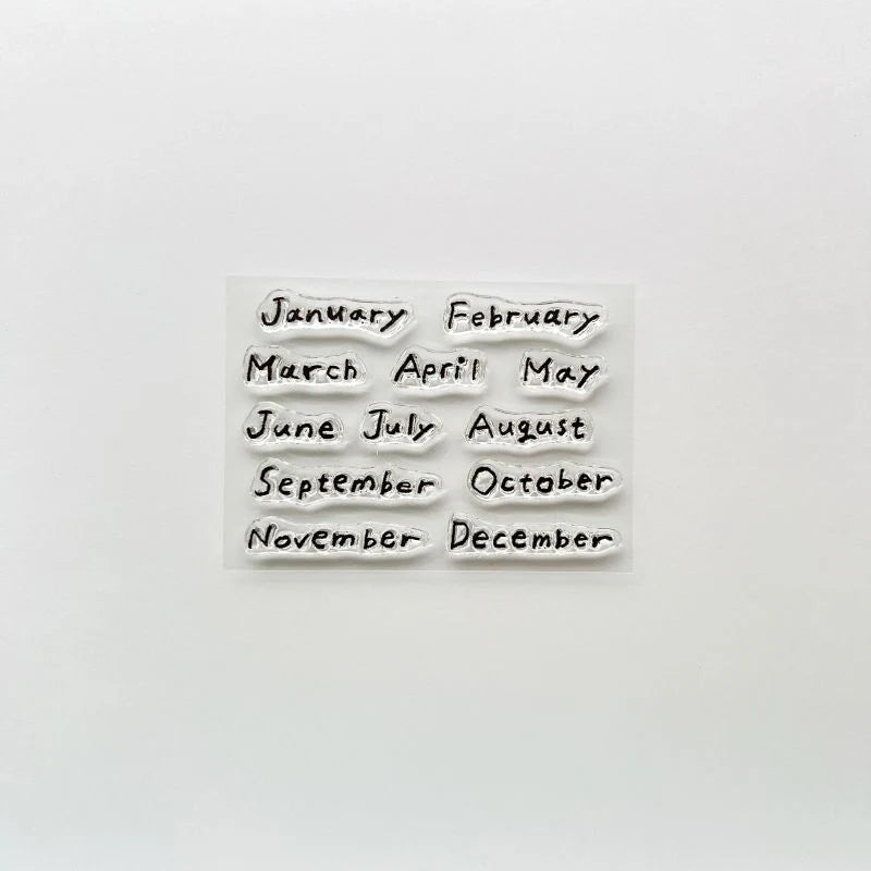 MIZUSHIMA Jizai Clear Stamp Log Date / Month 01