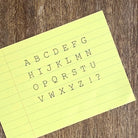 MIZUSHIMA Jizai Clear Stamp Log Alphabet 01