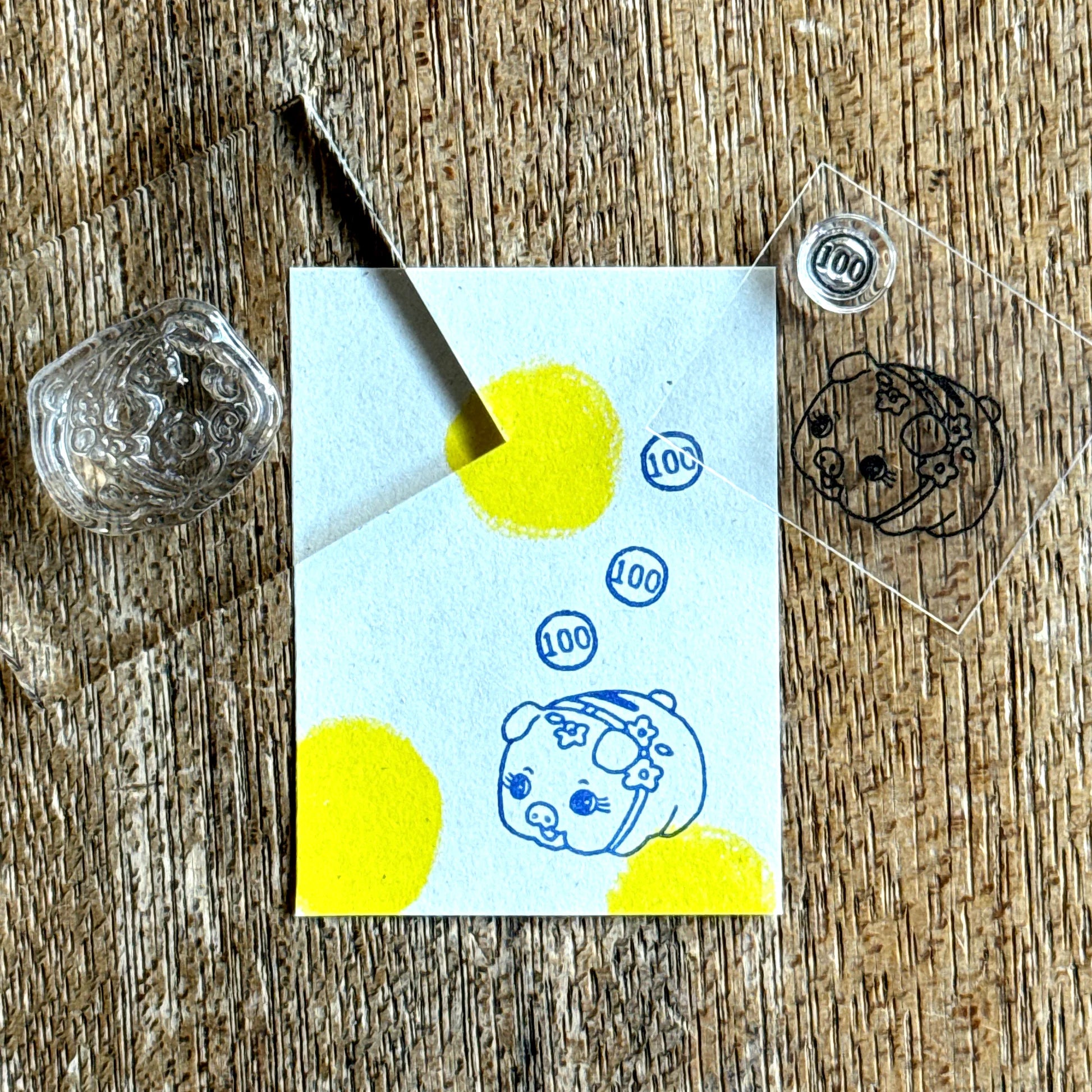 MIZUSHIMA Jizai Clear Stamp Combi Piggy Bank