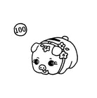 MIZUSHIMA Jizai Clear Stamp Combi Piggy Bank