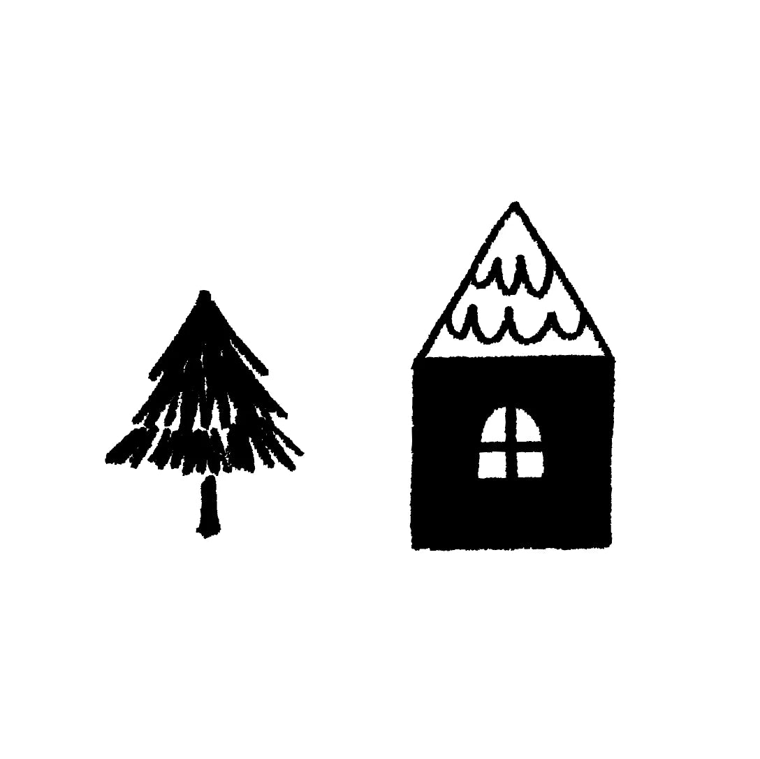 MIZUSHIMA Jizai Clear Stamp Combi House & Tree