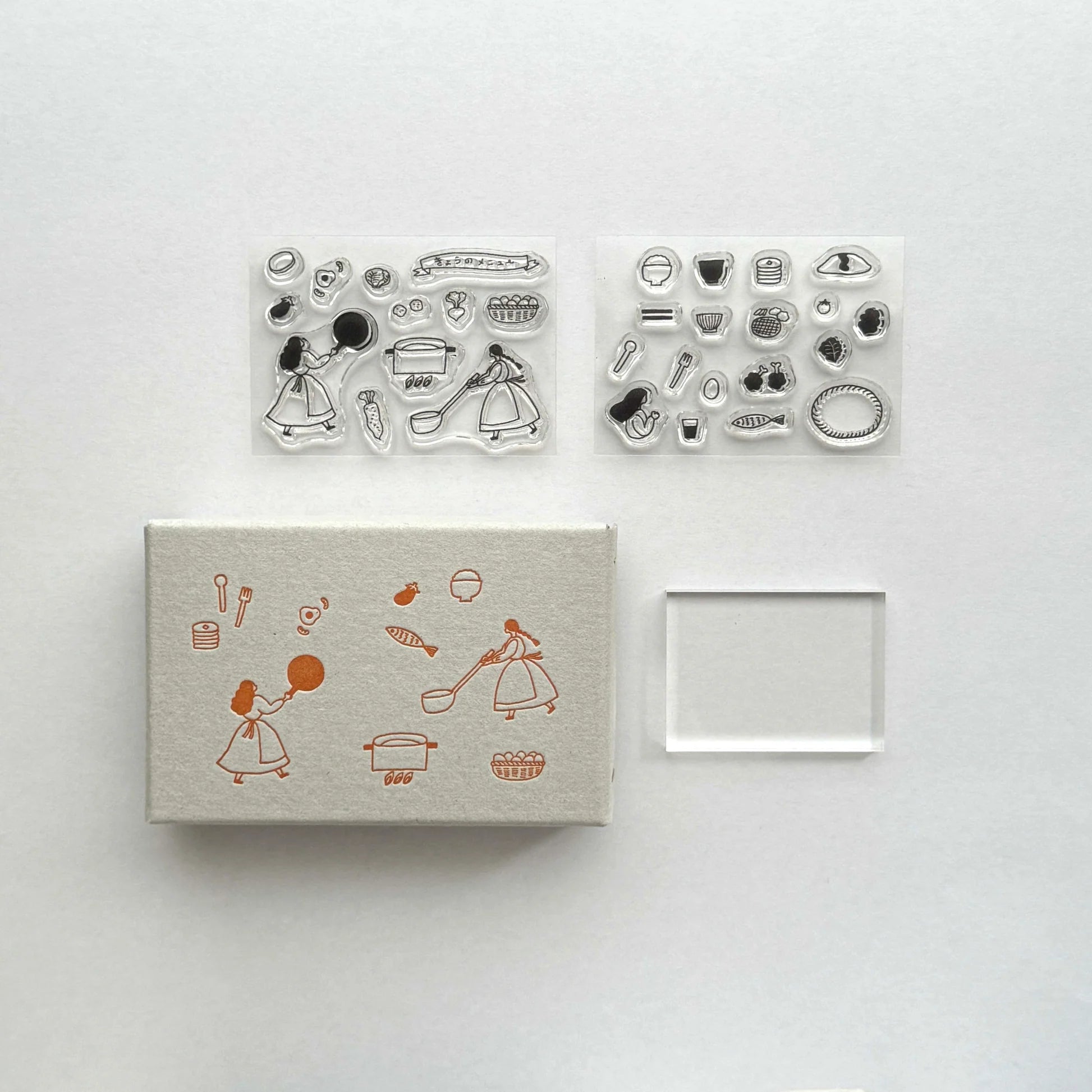 MIZUSHIMA x necktie Jizai Clear Stamp Box Motif Everyday Meals
