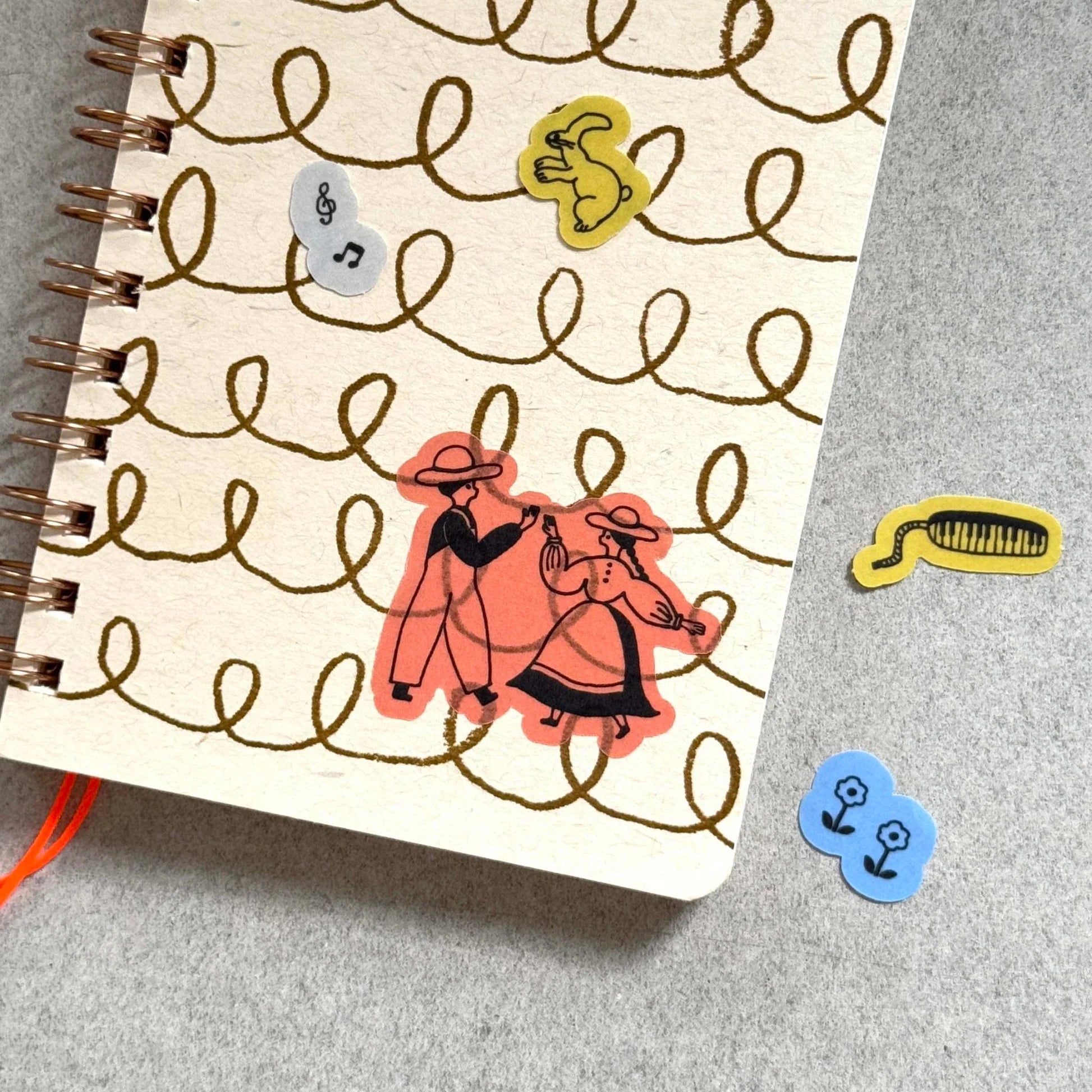 MIZUSHIMA x necktie Flake Stickers Let's Dance!