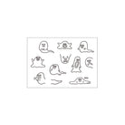 MIZUSHIMA x Shibata Keiko Jizai Clear Stamp Log Techo Moriage-tai Ghost