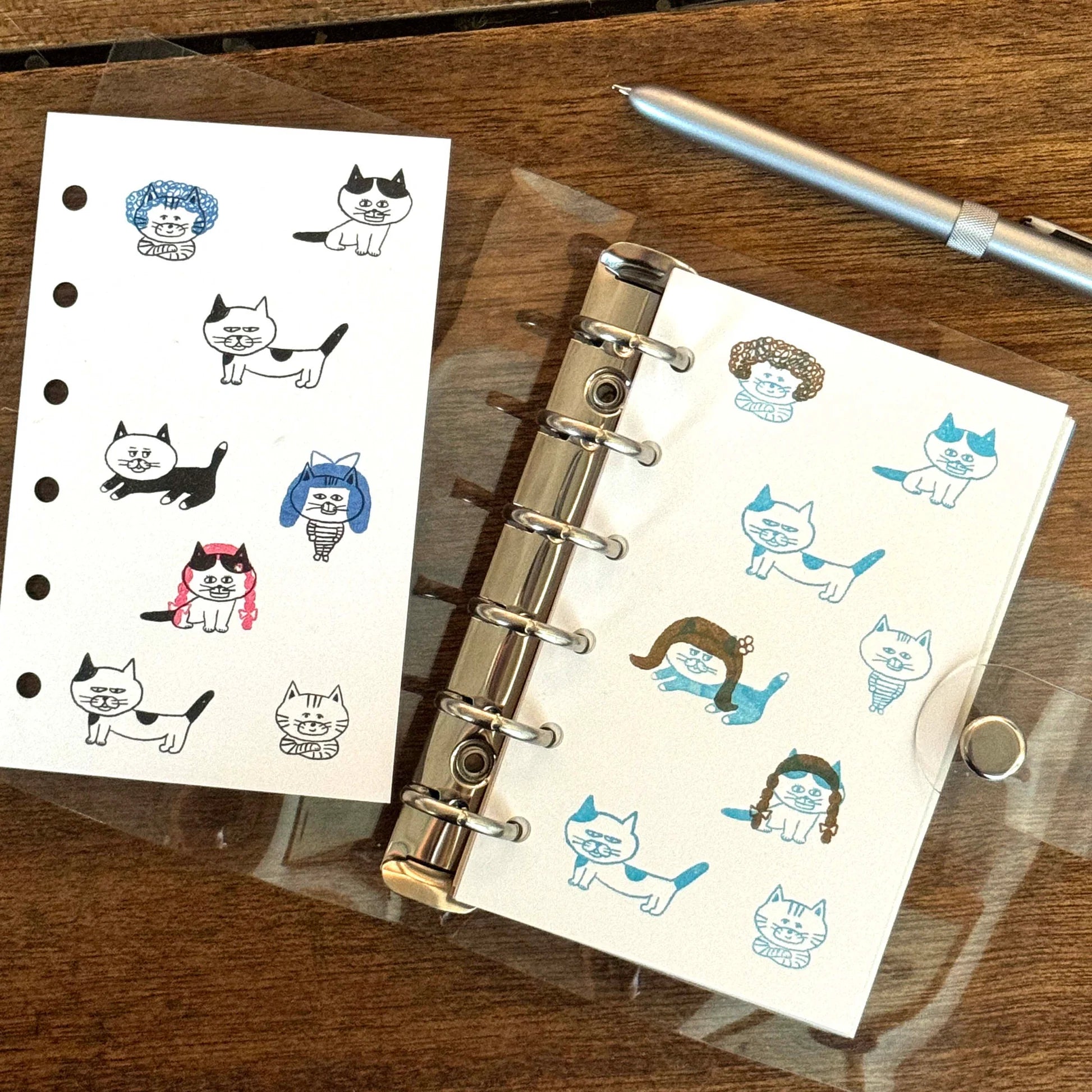MIZUSHIMA x Shibata Keiko Jizai Clear Stamp Cats & Wigs