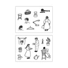 MIZUSHIMA x Tobimatsu Shoichiro Jizai Clear Stamp Motif Daily Life