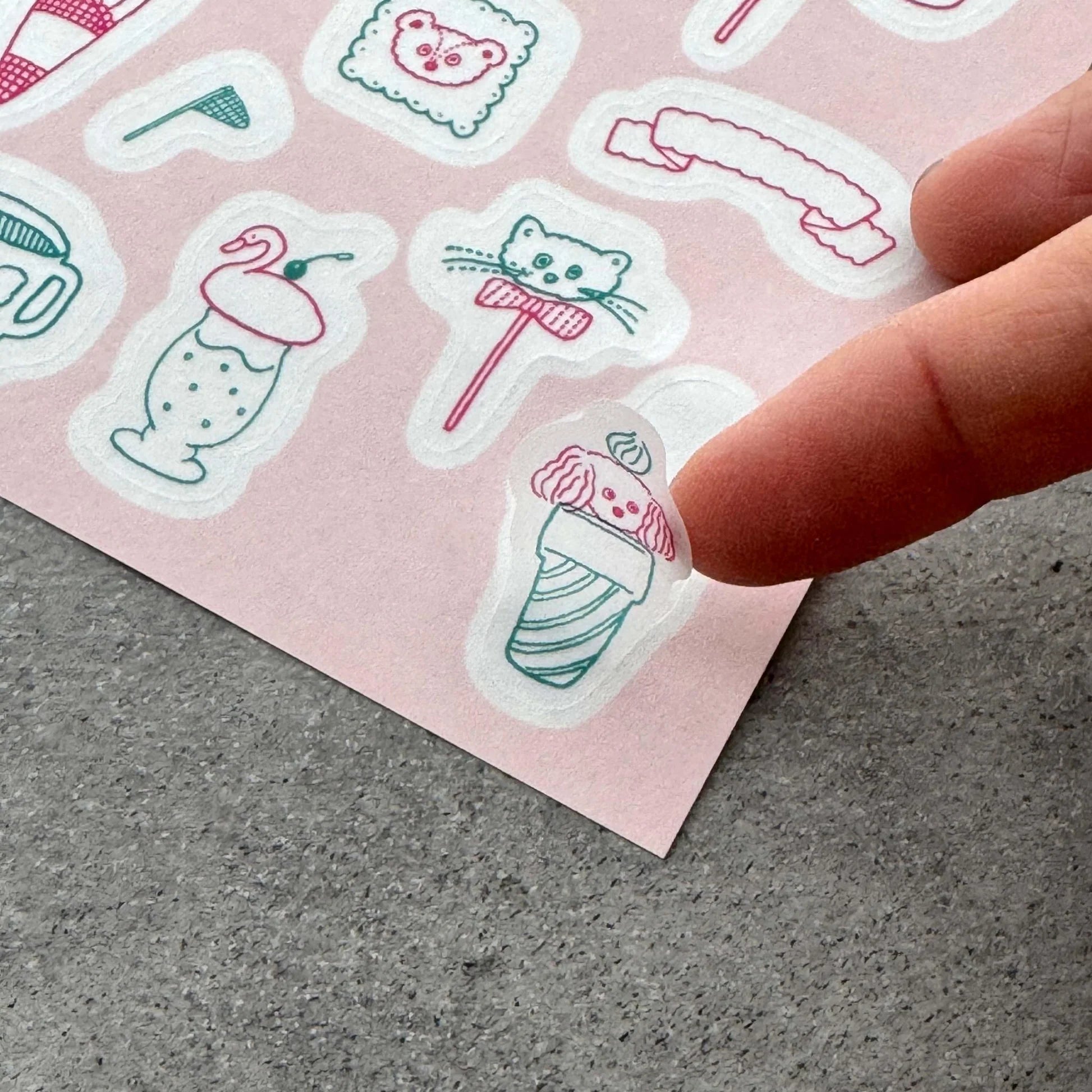 MIZUSHIMA x Tobimatsu Shoichiro Tracing Paper Sticker Topping Animals