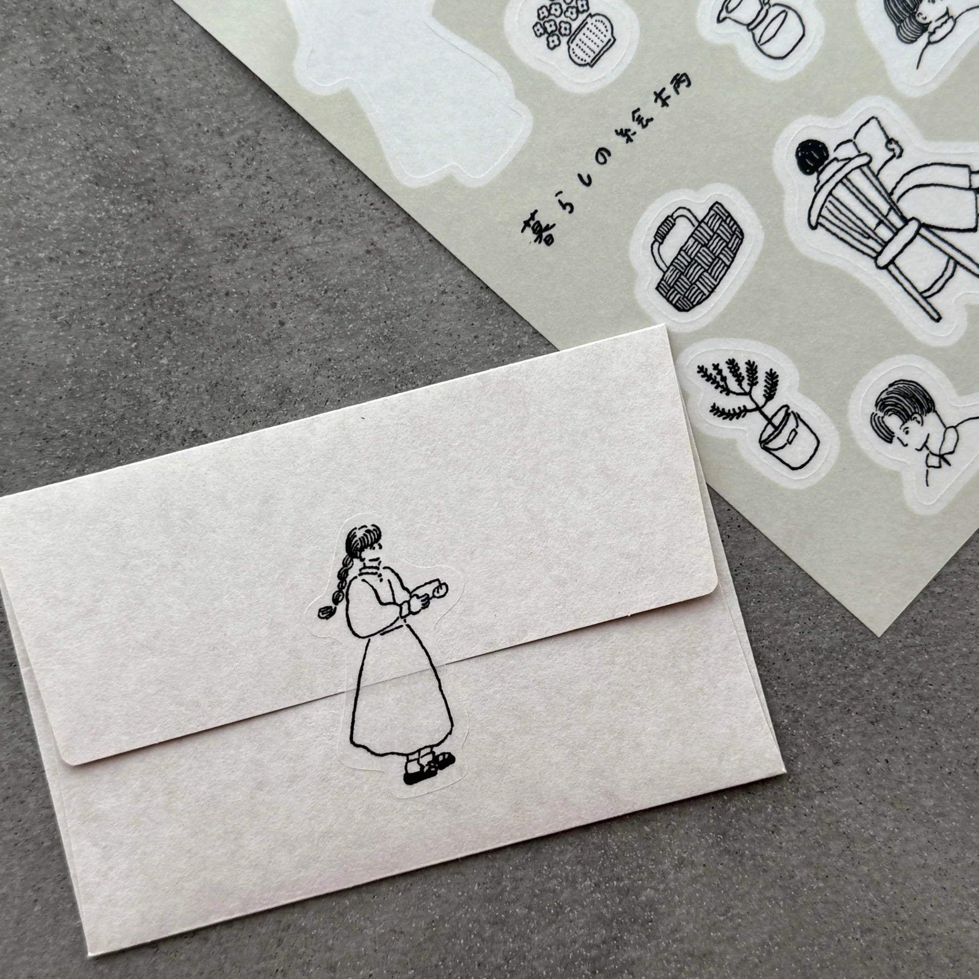 MIZUSHIMA x Tobimatsu Shoichiro Tracing Paper Sticker Motifs of Daily Life
