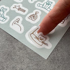 MIZUSHIMA x Tobimatsu Shoichiro Tracing Paper Sticker Cheering Animals