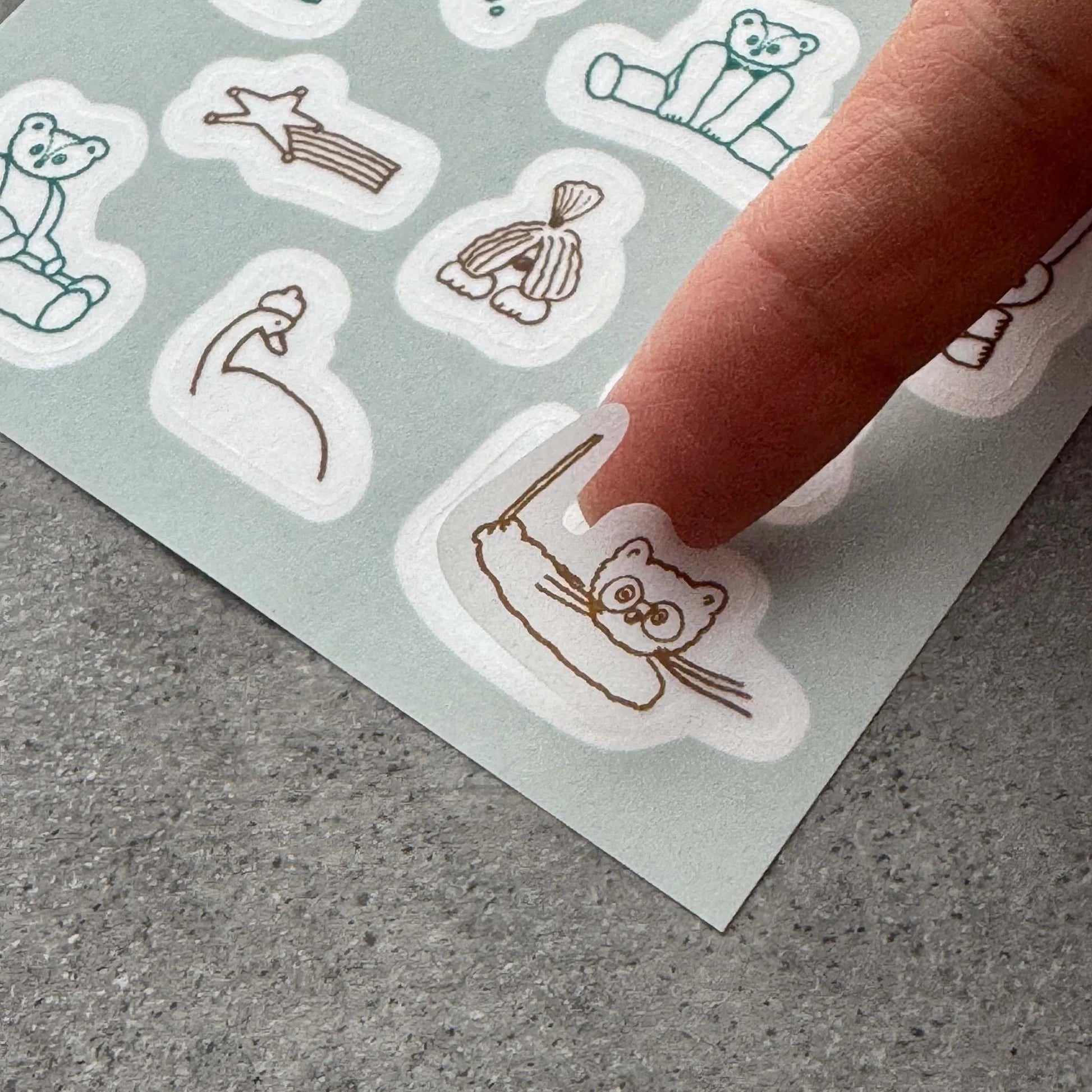 MIZUSHIMA x Tobimatsu Shoichiro Tracing Paper Sticker Cheering Animals