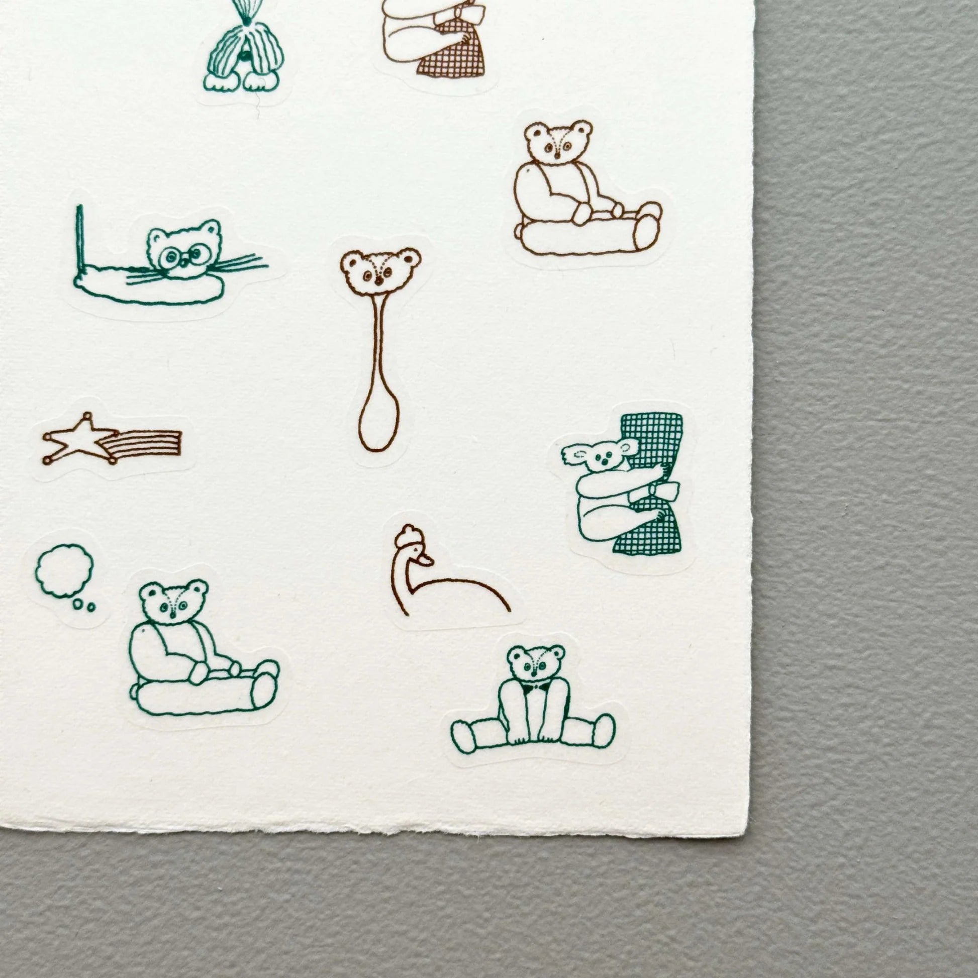 MIZUSHIMA x Tobimatsu Shoichiro Tracing Paper Sticker Cheering Animals