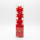 JIPPURI Matte Ribbon & Bow Set of 6 Red