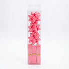 JIPPURI Matte Ribbon & Bow Set of 6 Pink