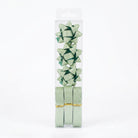 JIPPURI Matte Glitter Ribbon & Bow Set of 6 Green