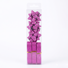 JIPPURI Matte Glitter Ribbon & Bow Set of 6 Pink