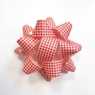 JIPPURI Gingham Bow 3" Red