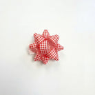 JIPPURI Gingham Bow 2" Red