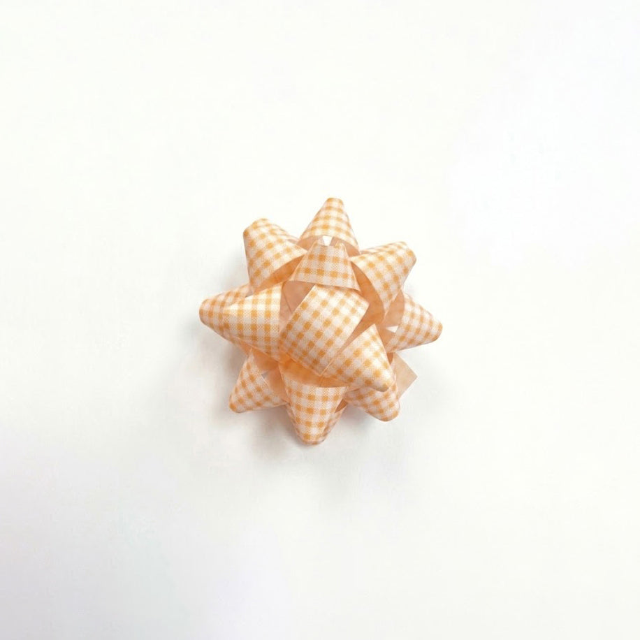 JIPPURI Gingham Bow 2" Orange