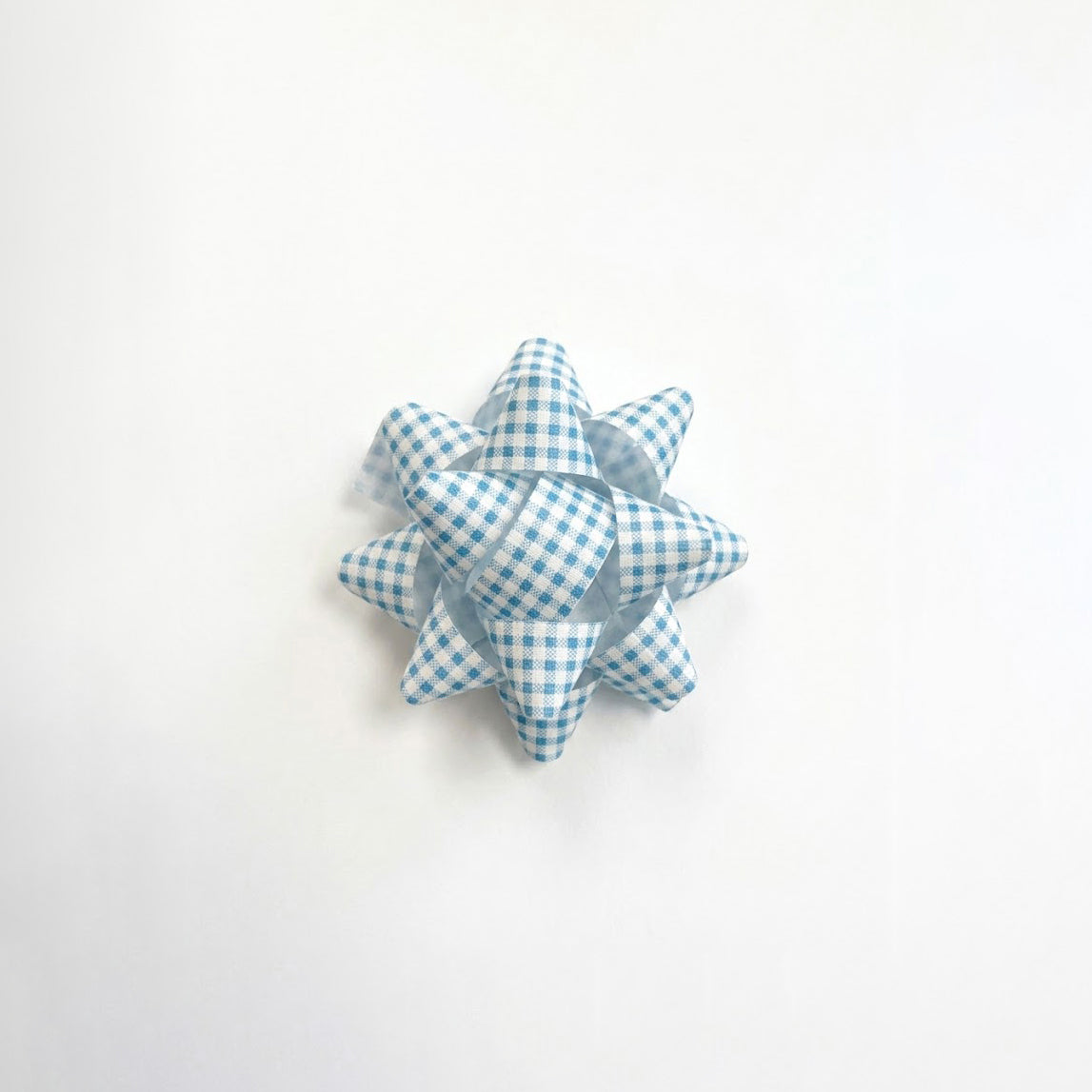 JIPPURI Gingham Bow 2" Blue