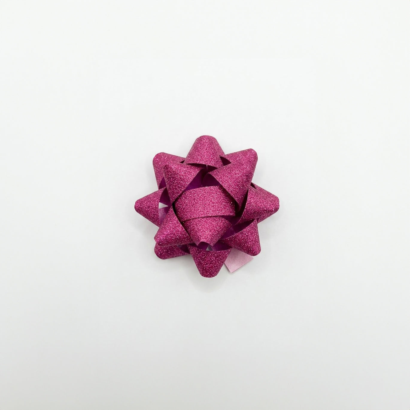 JIPPURI Matte Glitter Bow 2" Magenta