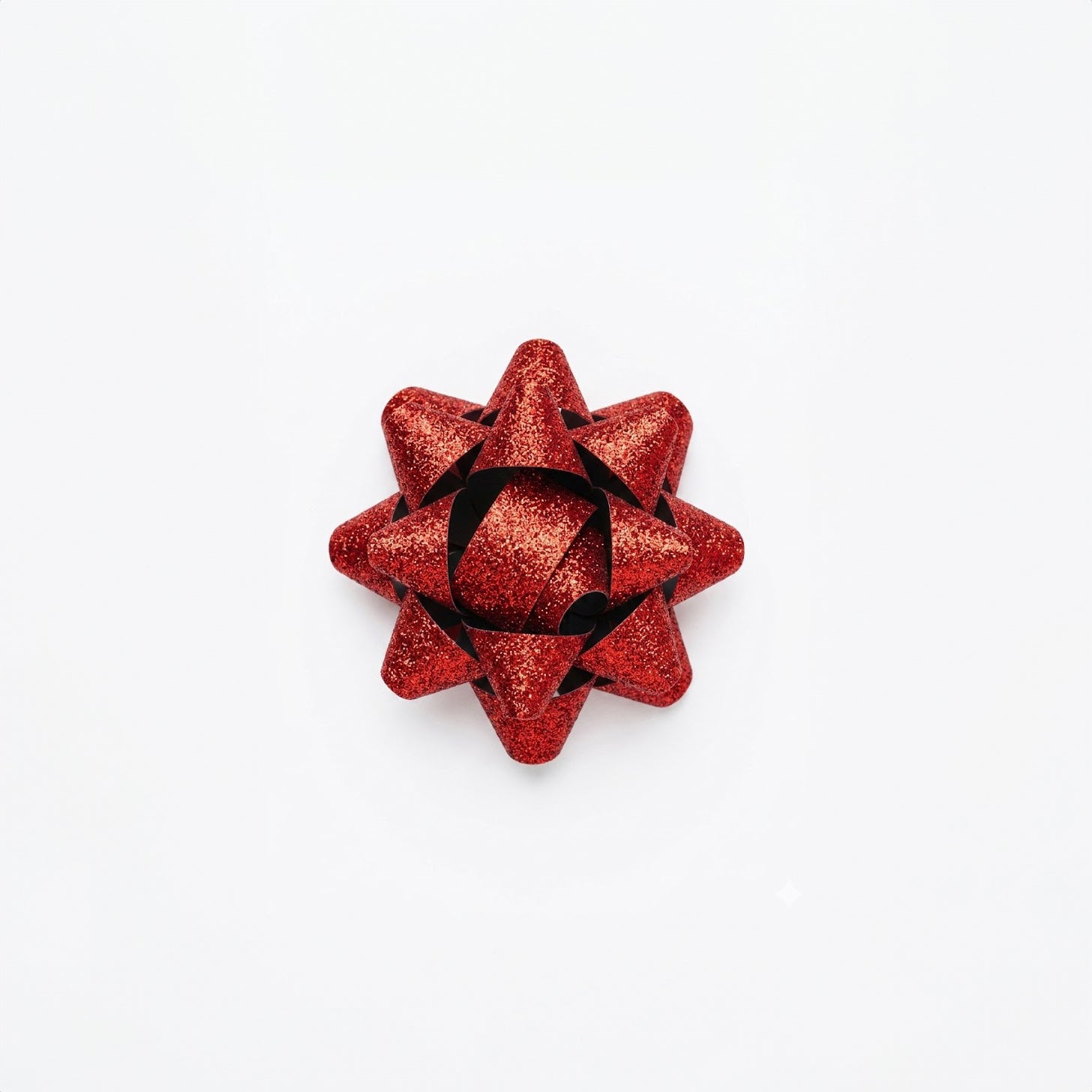 JIPPURI Matte Glitter Bow 2" Red