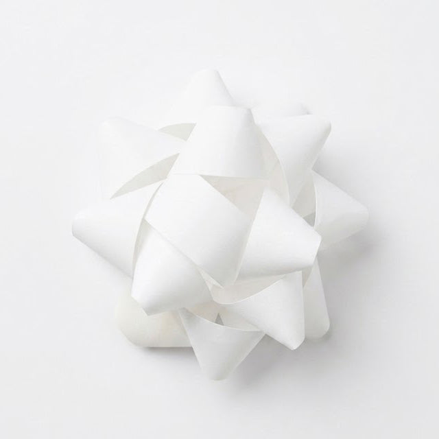 JIPPURI Matte Bow 3" White