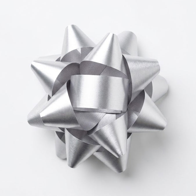JIPPURI Flower Bow 3" Silver