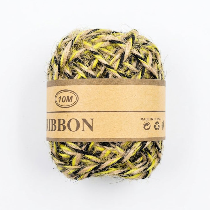 JIPPURI Two-Coloured Hemp Rope 10M Black/Yellow