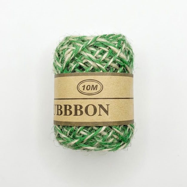 JIPPURI Two-Coloured Hemp Rope 10M Green