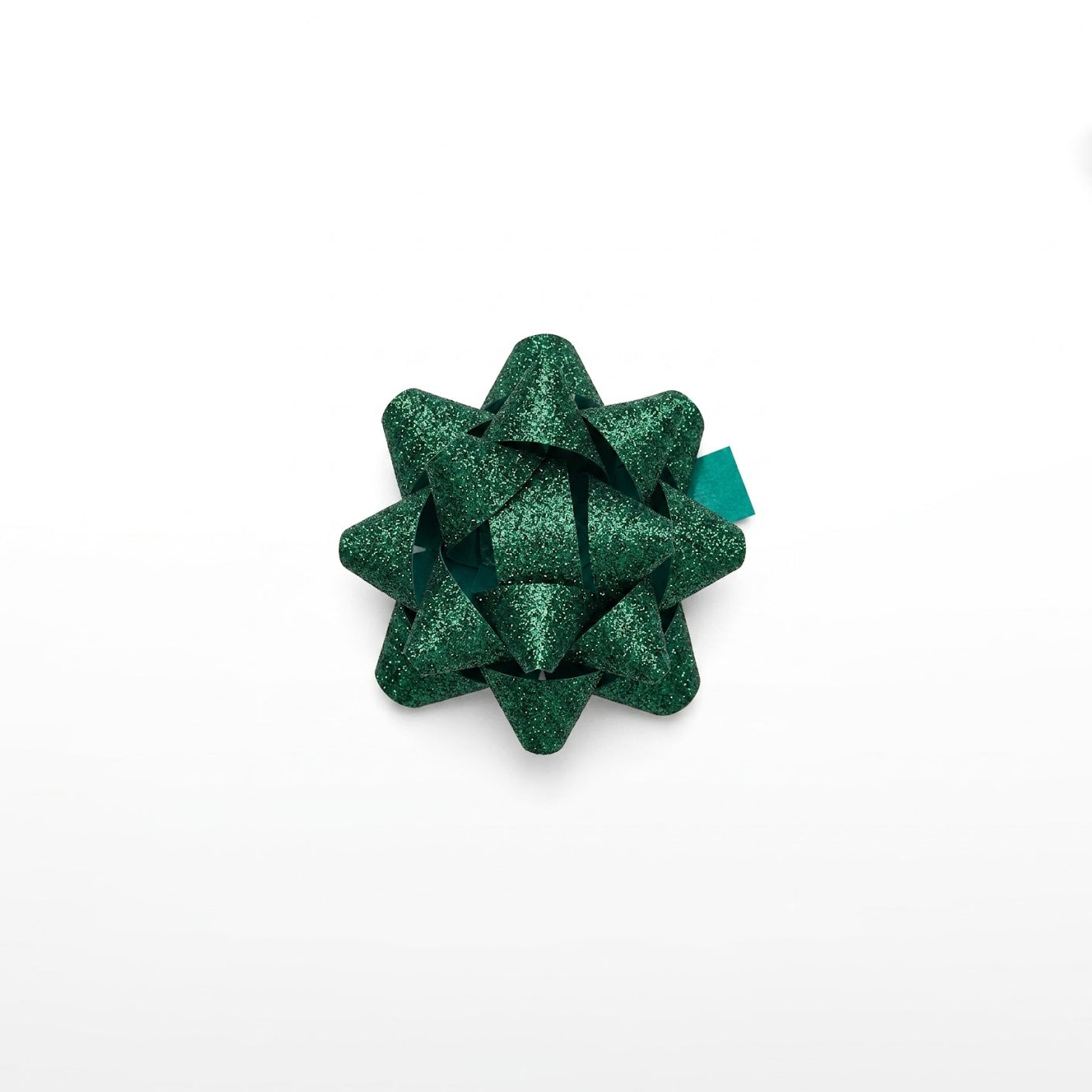 JIPPURI Matte Glitter Bow 2" Moss Green