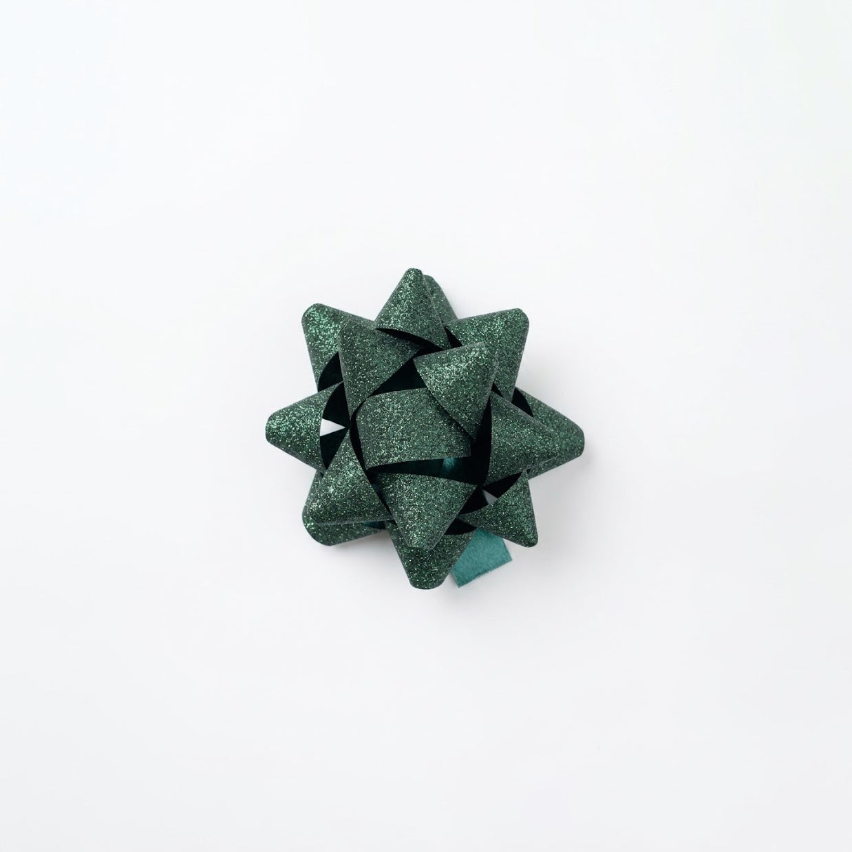 JIPPURI Matte Glitter Bow 2" Dark Green
