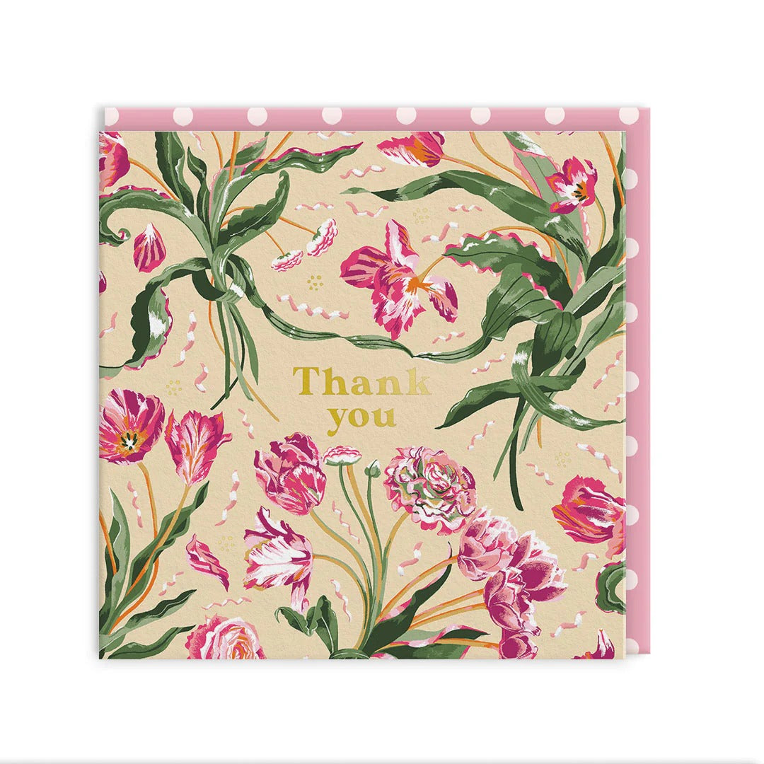 OHH DEER Greeting Card Thank you Mini Square