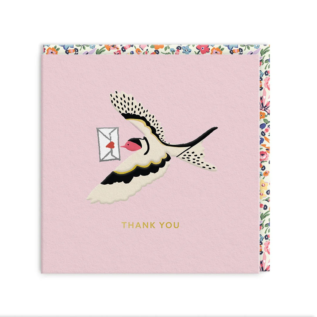 OHH DEER Greeting Card Mail Swallow Mini Square